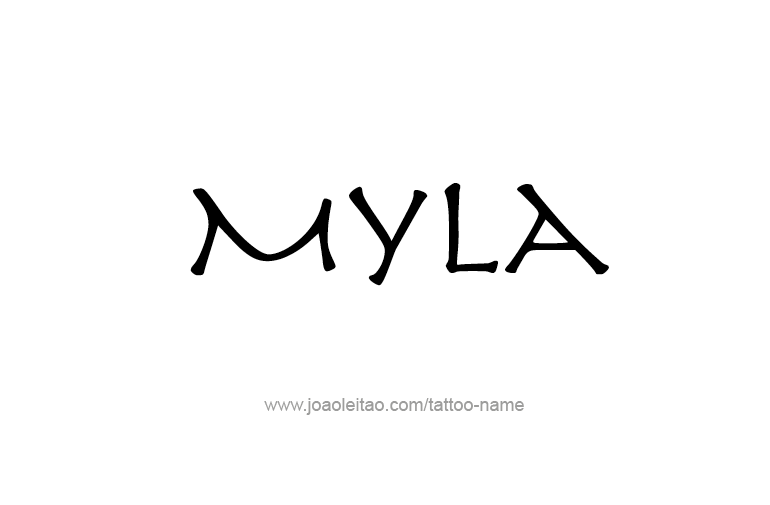 Tattoo Design Name Myla