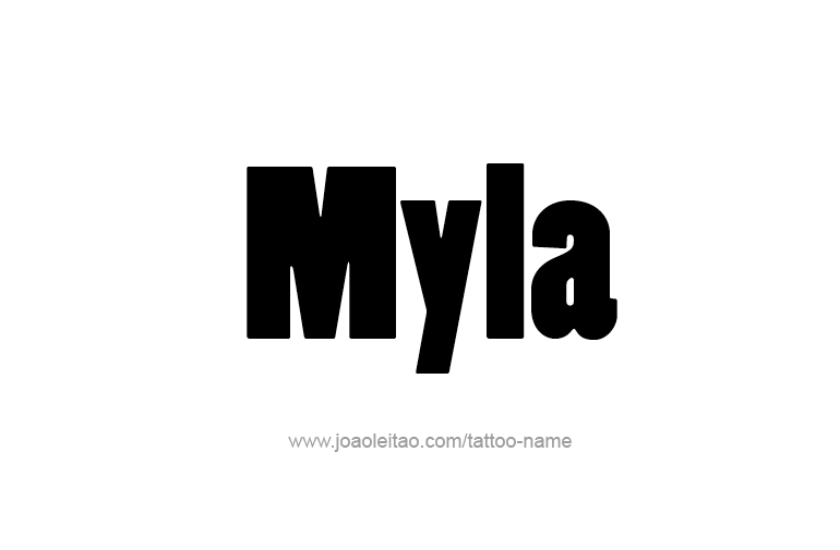 Tattoo Design Name Myla