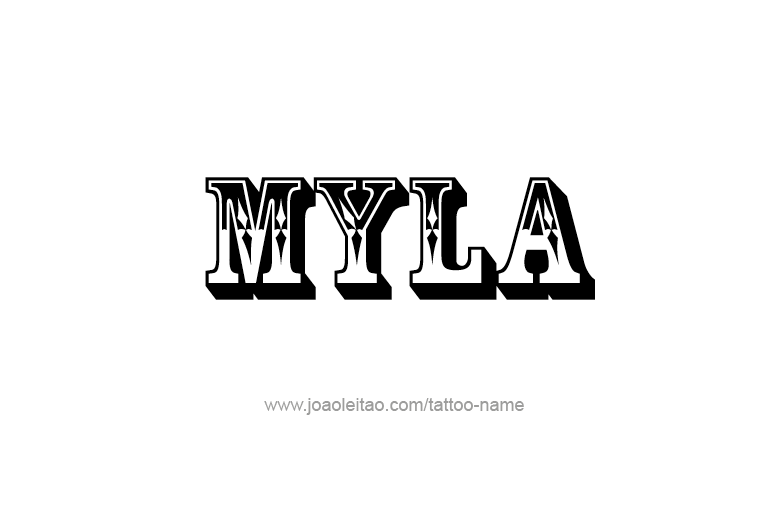 Tattoo Design Name Myla
