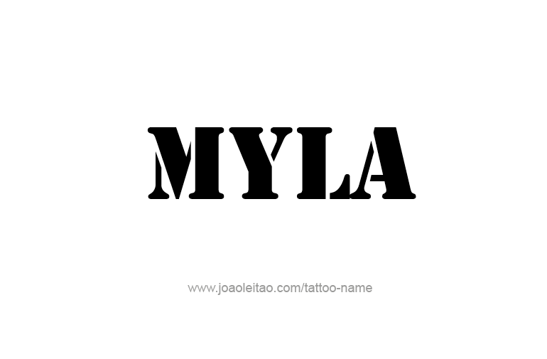 Tattoo Design Name Myla