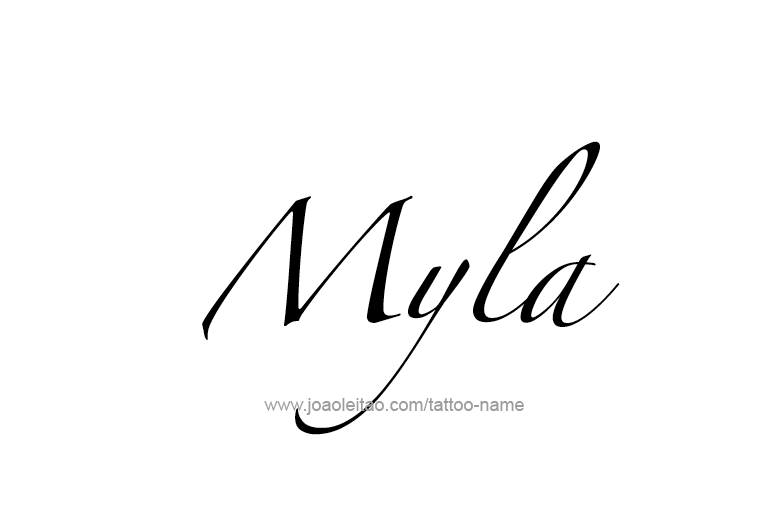 Tattoo Design Name Myla