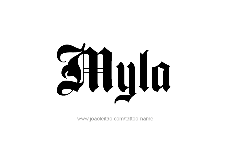 Tattoo Design Name Myla