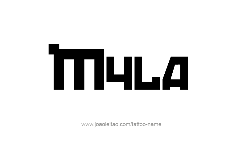 Tattoo Design Name Myla