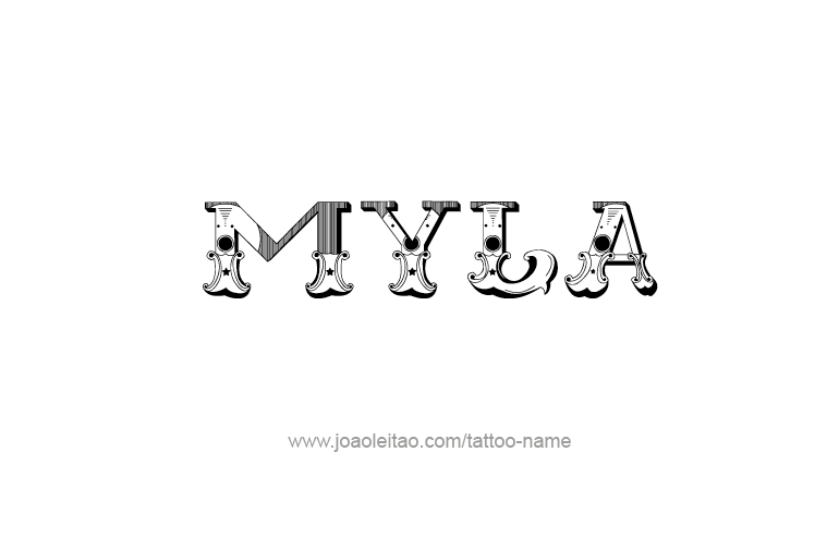 Tattoo Design Name Myla