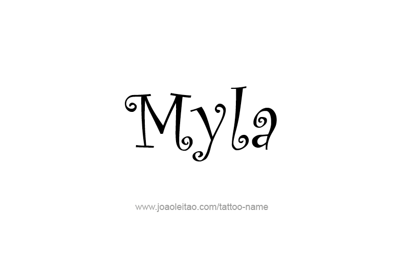 Tattoo Design Name Myla