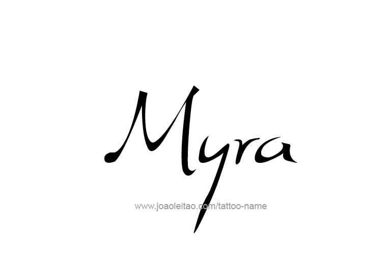 Tattoo Design Name Myra