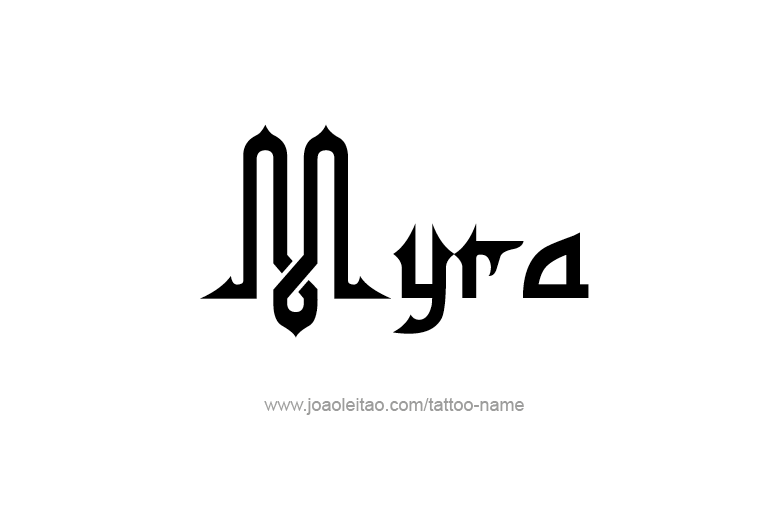 Tattoo Design Name Myra