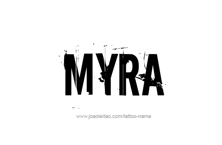 Tattoo Design Name Myra