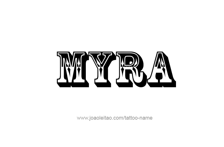 Tattoo Design Name Myra