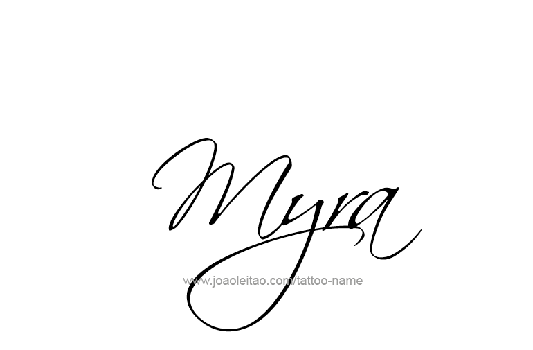 Tattoo Design Name Myra