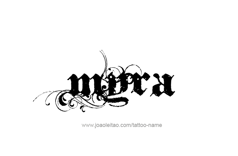 Tattoo Design Name Myra