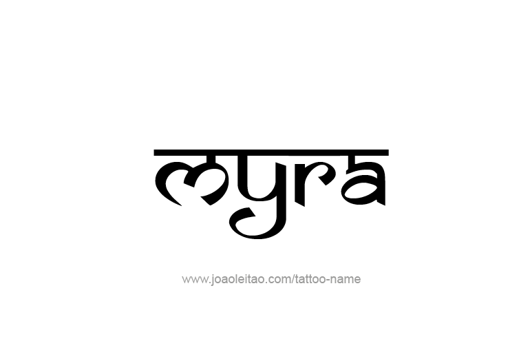 Tattoo Design Name Myra