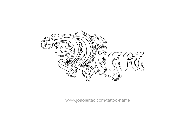 Tattoo Design Name Myra