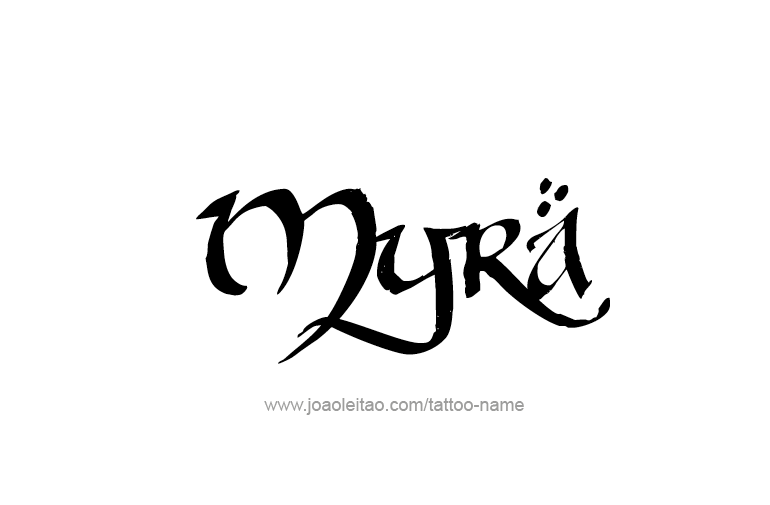 Tattoo Design Name Myra