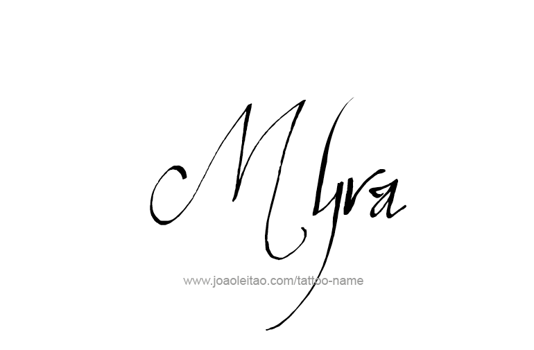 Tattoo Design Name Myra