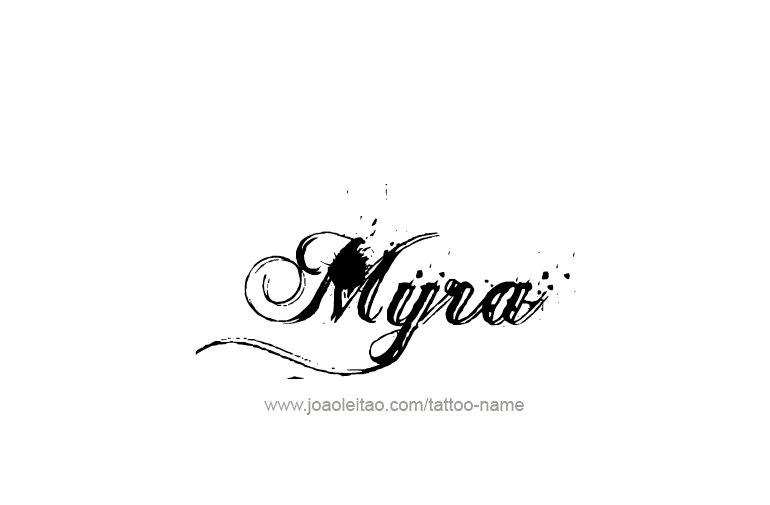 Tattoo Design Name Myra