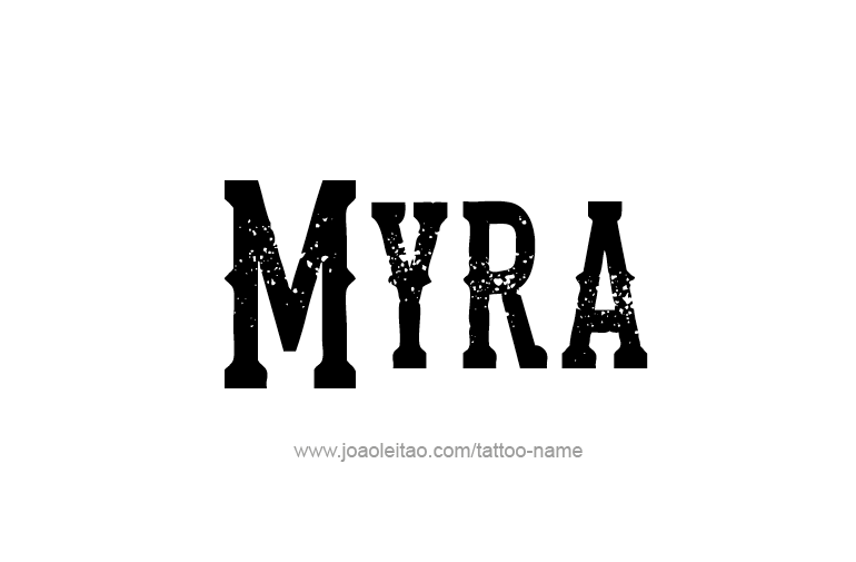 Tattoo Design Name Myra