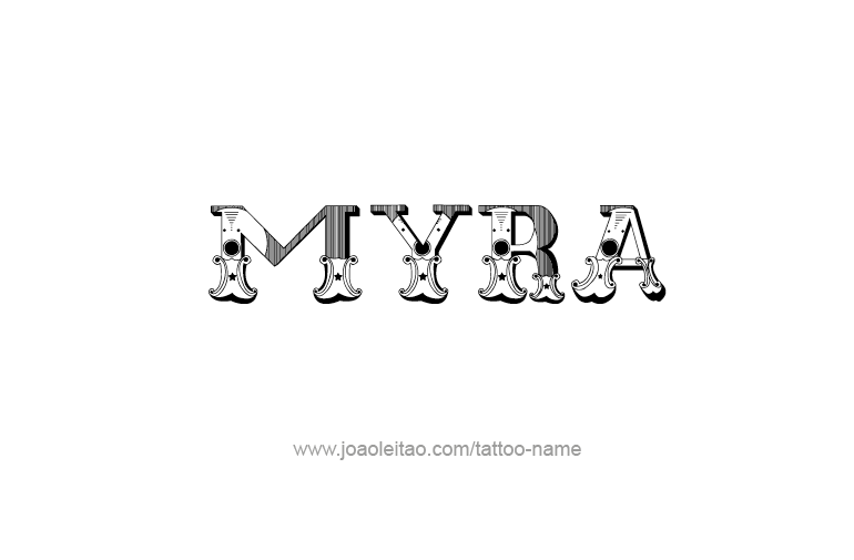 Tattoo Design Name Myra