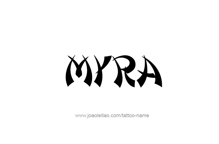 Tattoo Design Name Myra