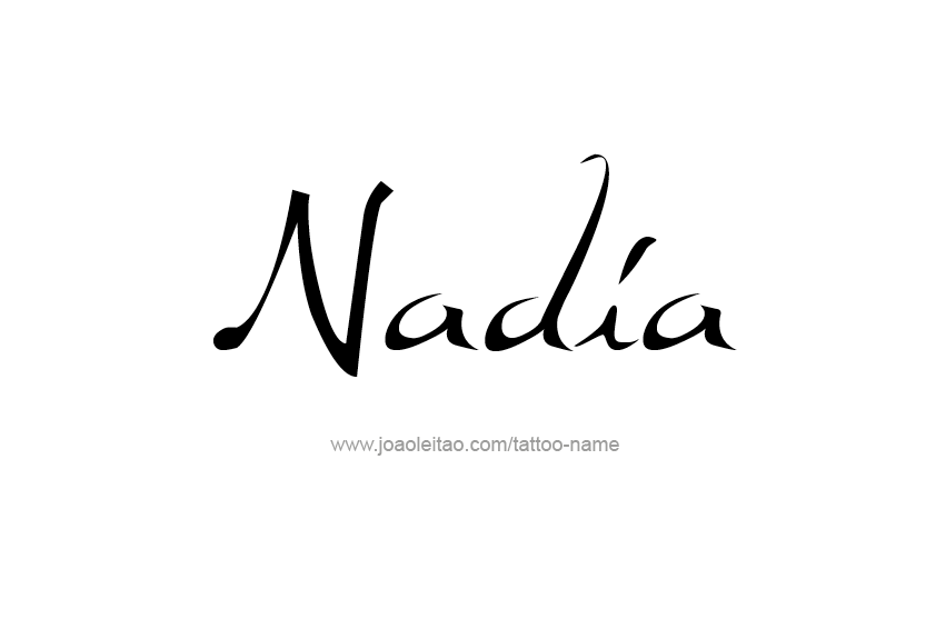 Tattoo Design Name Nadia