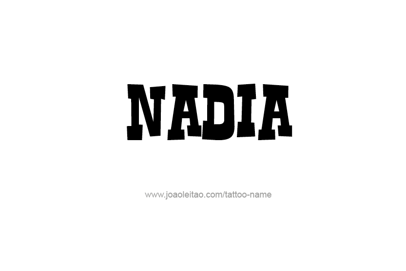 Tattoo Design Name Nadia