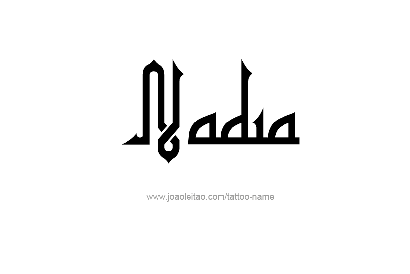 Tattoo Design Name Nadia