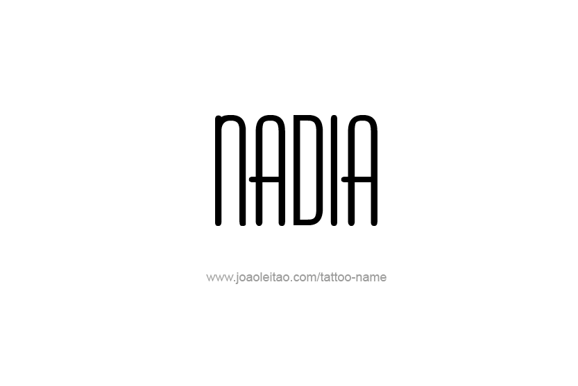 Tattoo Design Name Nadia