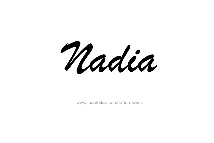 Tattoo Design Name Nadia