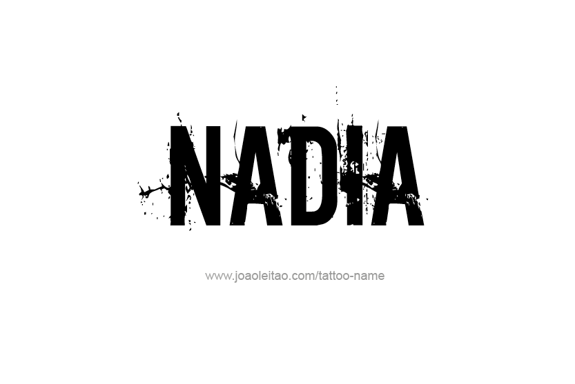 Tattoo Design Name Nadia