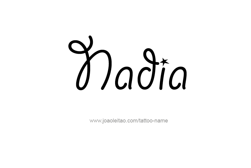 Tattoo Design Name Nadia