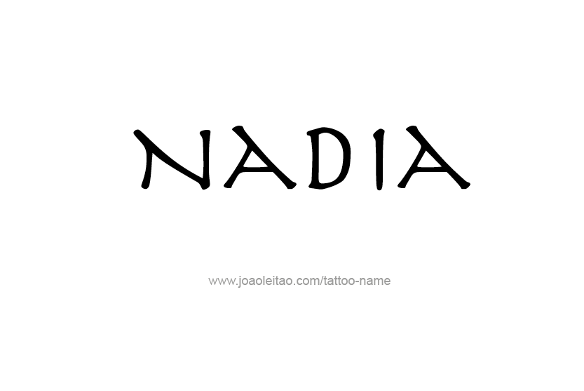 Tattoo Design Name Nadia