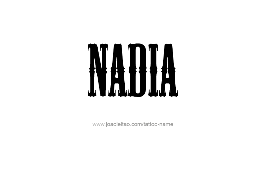 Tattoo Design Name Nadia