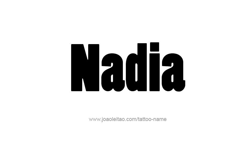 Tattoo Design Name Nadia