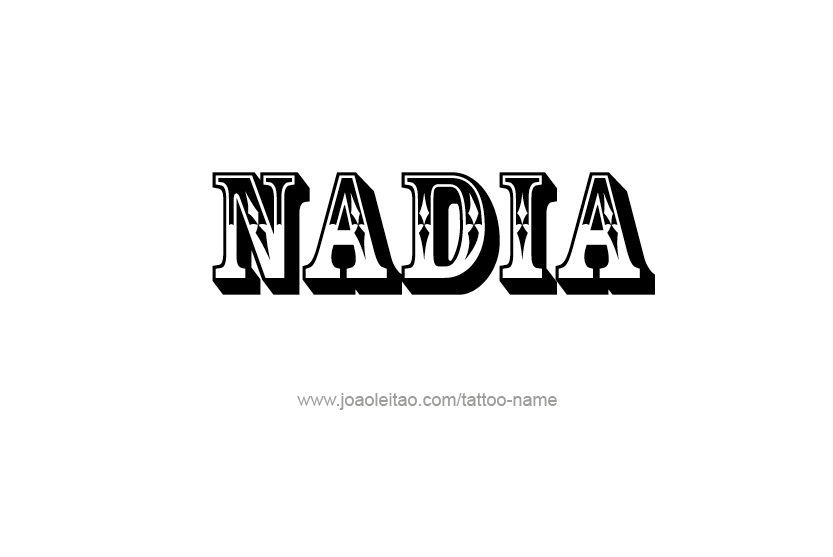 Tattoo Design Name Nadia