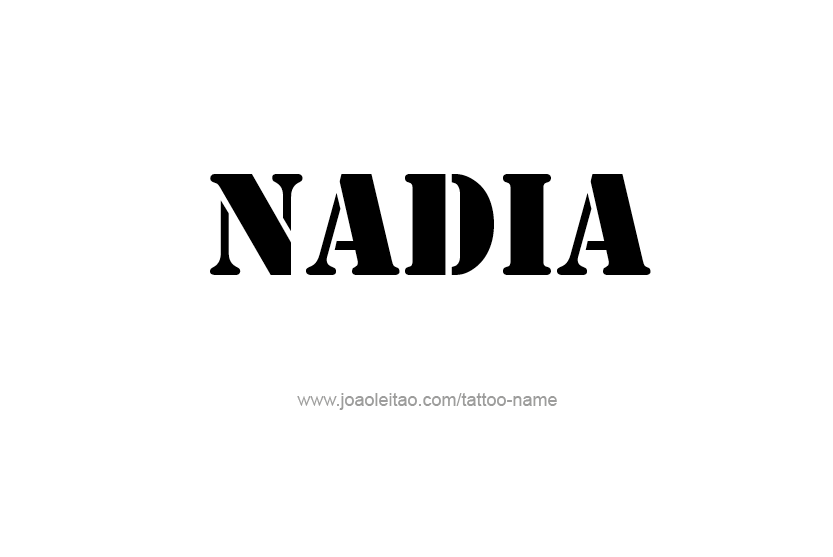 Tattoo Design Name Nadia