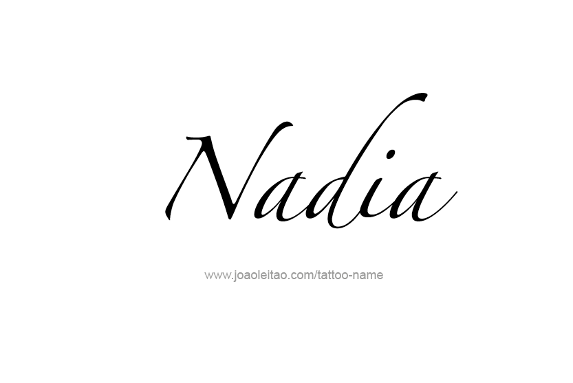 Tattoo Design Name Nadia