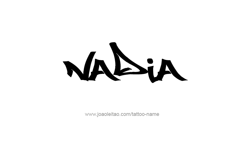 Tattoo Design Name Nadia