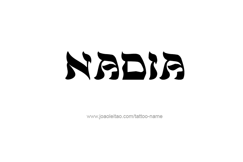 Tattoo Design Name Nadia