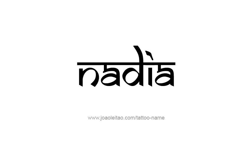 Tattoo Design Name Nadia