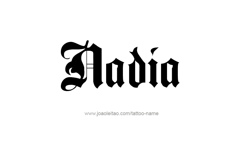 Tattoo Design Name Nadia
