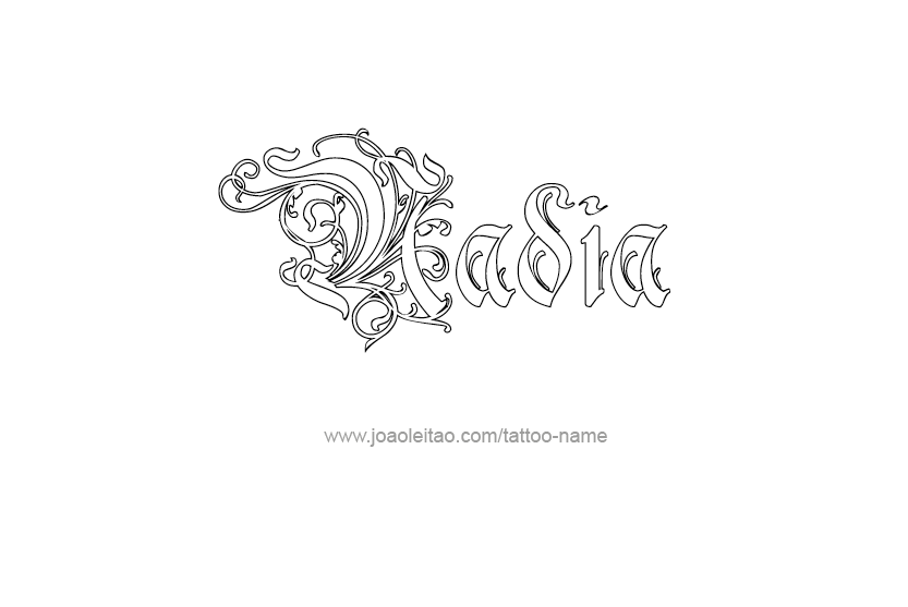 Tattoo Design Name Nadia