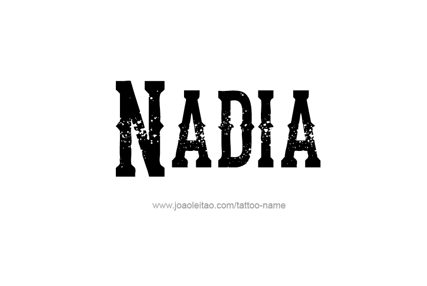 Tattoo Design Name Nadia