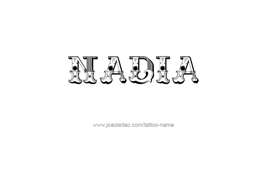 Tattoo Design Name Nadia