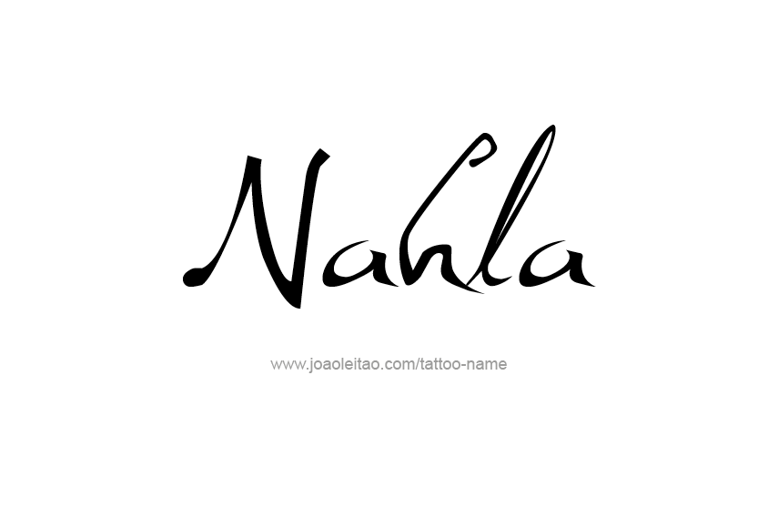 Tattoo Design Name Nahla