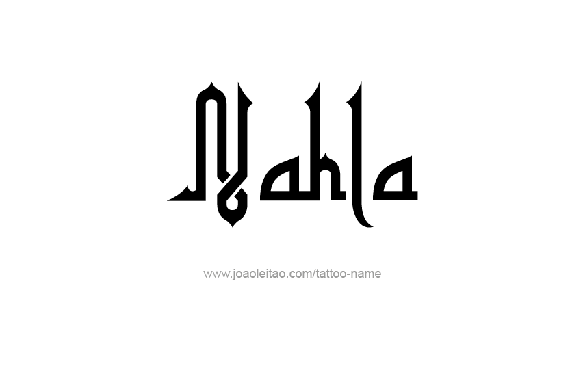 Tattoo Design Name Nahla