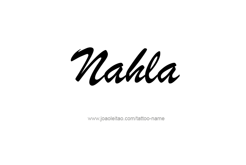 Tattoo Design Name Nahla