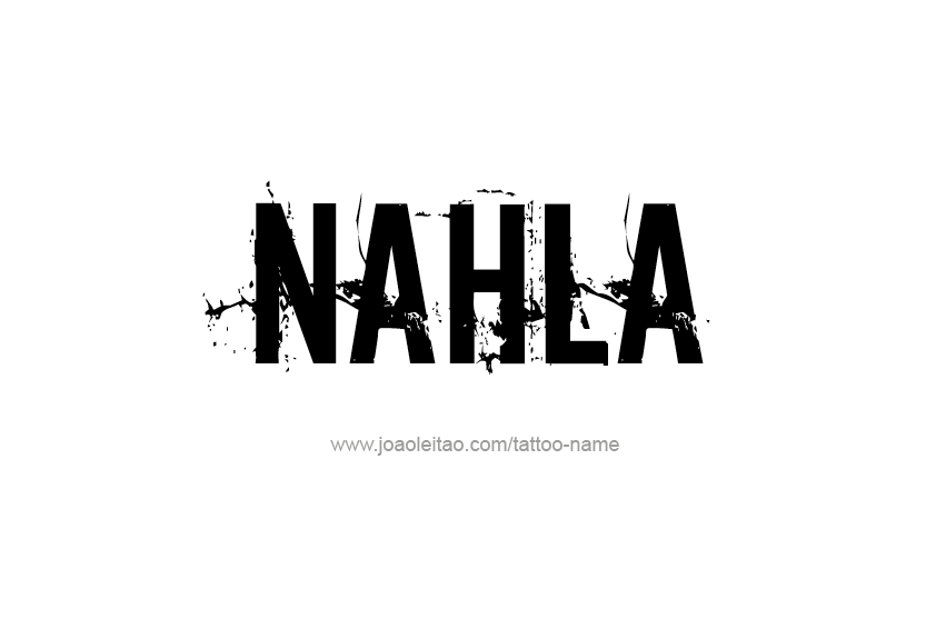 Tattoo Design Name Nahla