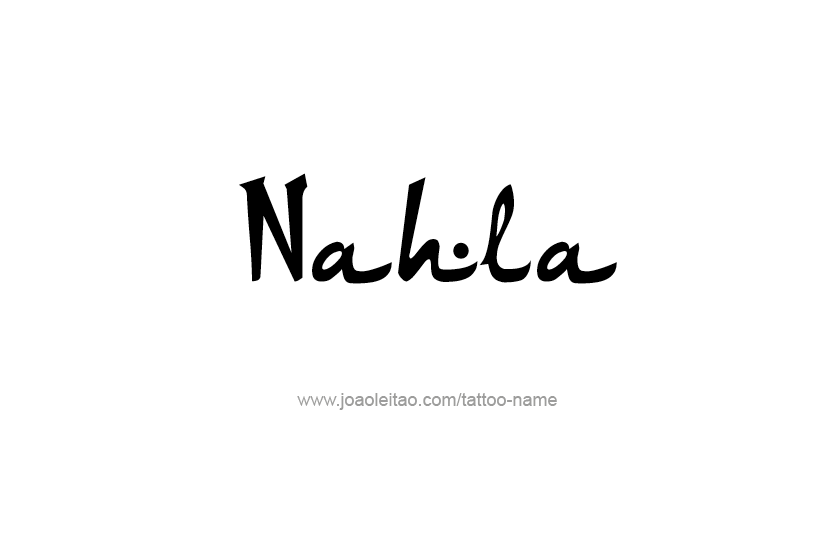 Tattoo Design Name Nahla