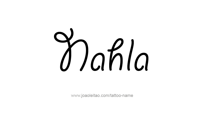 Tattoo Design Name Nahla