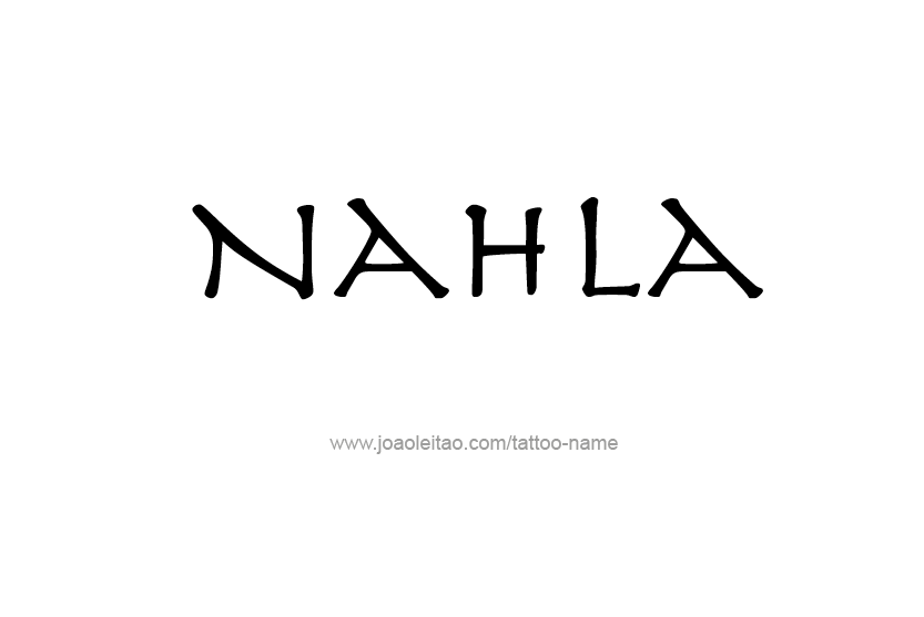 Tattoo Design Name Nahla